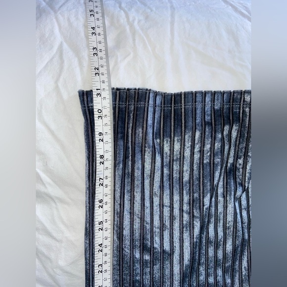 Women’s ZARA metallic ribbed velour wide legs and sleeves Jumpsuit Sz small - Picture 9 of 13